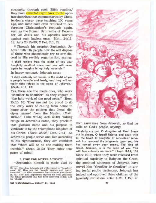 The Watchtower, August 15, 1981, pp. 28–29
