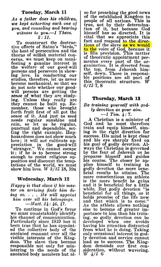 The Watchtower, June 15, 1957, p. 370. Quoted at JWfacts, "Directed by Holy Spirit?"