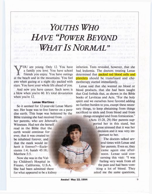 Awake!, May 22, 1994, "Youths Who Have 'Power Beyond What Is Normal'," p. 9