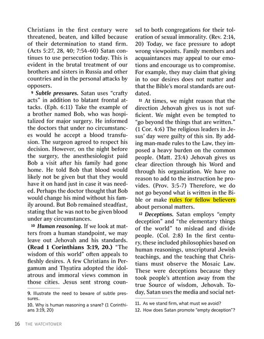 The Watchtower (study edition), July 2023, "Be Steadfast, Immovable!", par. 11