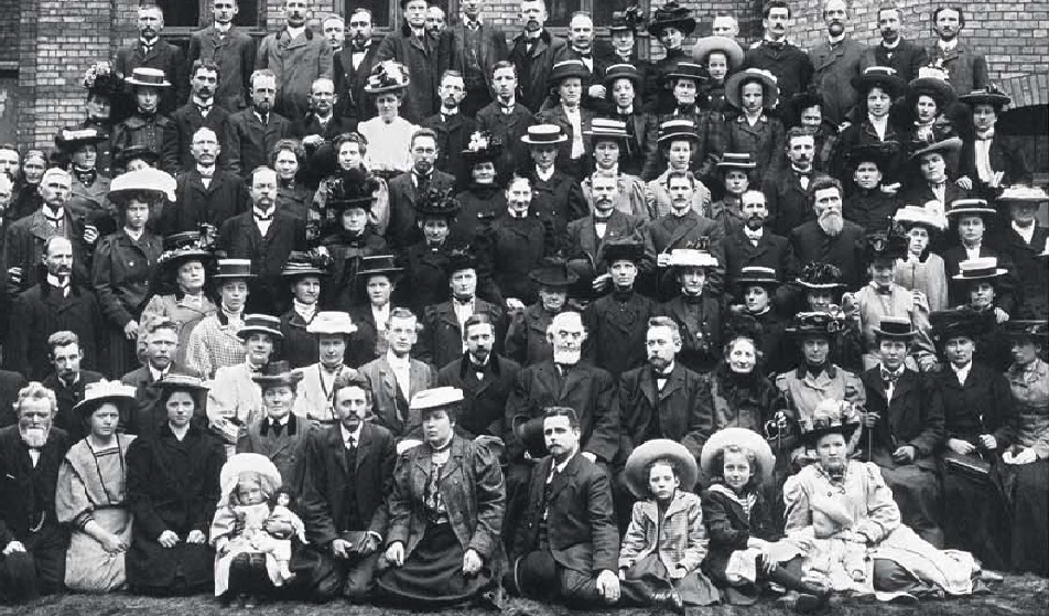 Charles Russell with Bible Students in Copenhagen, 1909